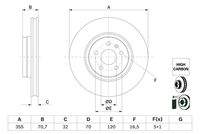 BOSCH 0986479G54 Bremsscheibe