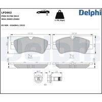 DELPHI LP2662 Bremsbelagsatz, Scheibenbremse