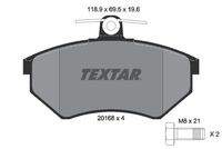 TEXTAR 2016804 Bremsbelagsatz, Scheibenbremse