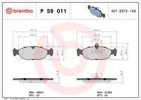 BREMBO P59011 Bremsbelagsatz, Scheibenbremse