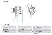 BOSCH 0986048791 Generator