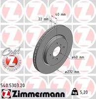 ZIMMERMANN 540530320 Bremsscheibe