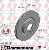 ZIMMERMANN 600323120 Bremsscheibe