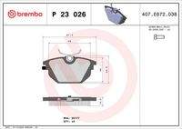 BREMBO P23026 Bremsbelagsatz, Scheibenbremse