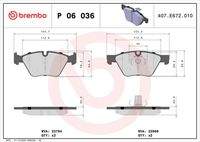 BREMBO P06036 Bremsbelagsatz, Scheibenbremse