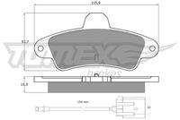 TOMEX Brakes TX11201 Bremsbelagsatz, Scheibenbremse