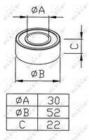 NRF 38291 Lager, Kompressorwelle