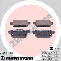 ZIMMERMANN 252581451 Bremsbelagsatz, Scheibenbremse