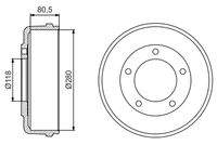 BOSCH 0986477203 Bremstrommel