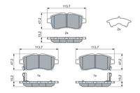 BOSCH 0986460075 Bremsbelagsatz, Scheibenbremse