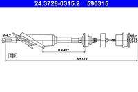 ATE 24372803152 Seilzug, Kupplungsbetätigung