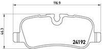 BREMBO P44019 Bremsbelagsatz, Scheibenbremse