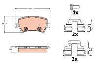 TRW GDB2125 Bremsbelagsatz, Scheibenbremse