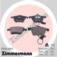 ZIMMERMANN 237622001 Bremsbelagsatz, Scheibenbremse