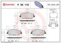 BREMBO P30110 Bremsbelagsatz, Scheibenbremse