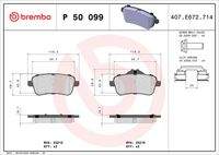 BREMBO P50099 Bremsbelagsatz, Scheibenbremse