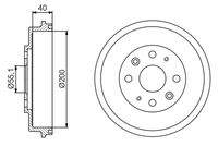 BOSCH 0986477191 Bremstrommel