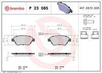 BREMBO P23085 Bremsbelagsatz, Scheibenbremse