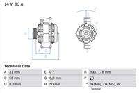 BOSCH 0986041530 Generator