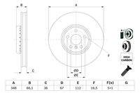 BOSCH 0986479F59 Bremsscheibe