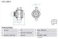 BOSCH 0986082500 Generator