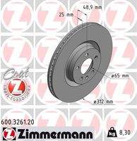ZIMMERMANN 600326120 Bremsscheibe