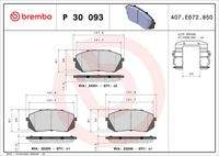 BREMBO P30093 Bremsbelagsatz, Scheibenbremse