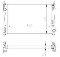 NRF 54752A Kühler, Motorkühlung
