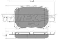 TOMEX Brakes TX1373 Bremsbelagsatz, Scheibenbremse