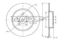 TOMEX Brakes TX7354 Bremsscheibe