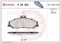 BREMBO P24051 Bremsbelagsatz, Scheibenbremse