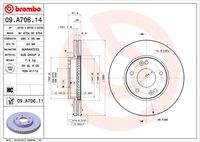 BREMBO 09A70611 Bremsscheibe