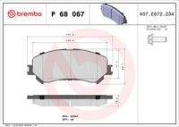 BREMBO P68067 Bremsbelagsatz, Scheibenbremse