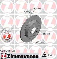 ZIMMERMANN 540530620 Bremsscheibe