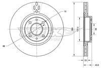 TOMEX Brakes TX7083 Bremsscheibe