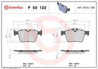 BREMBO P50122 Bremsbelagsatz, Scheibenbremse