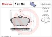 BREMBO P61095 Bremsbelagsatz, Scheibenbremse