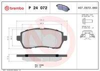 BREMBO P24072 Bremsbelagsatz, Scheibenbremse