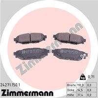 ZIMMERMANN 242711501 Bremsbelagsatz, Scheibenbremse