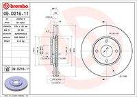 BREMBO 09D21611 Bremsscheibe