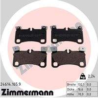 ZIMMERMANN 246141659 Bremsbelagsatz, Scheibenbremse