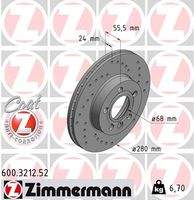 ZIMMERMANN 600321252 Bremsscheibe