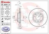 BREMBO 09830321 Bremsscheibe