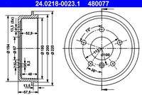 ATE 24021800231 Bremstrommel