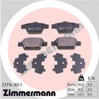 ZIMMERMANN 237141651 Bremsbelagsatz, Scheibenbremse