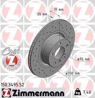 ZIMMERMANN 150349552 Bremsscheibe