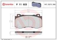 BREMBO P11023 Bremsbelagsatz, Scheibenbremse