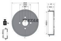 TEXTAR 94045200 Bremstrommel