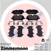 ZIMMERMANN 257201732 Bremsbelagsatz, Scheibenbremse