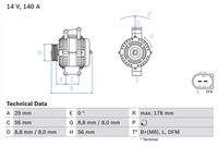 BOSCH 0986046180 Generator